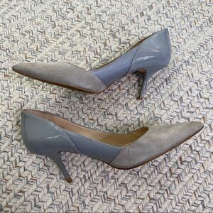 Zara Woman gray mixed media pumps size 37